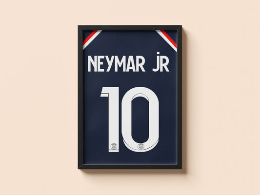 NEYMAR PSG shirt poster
