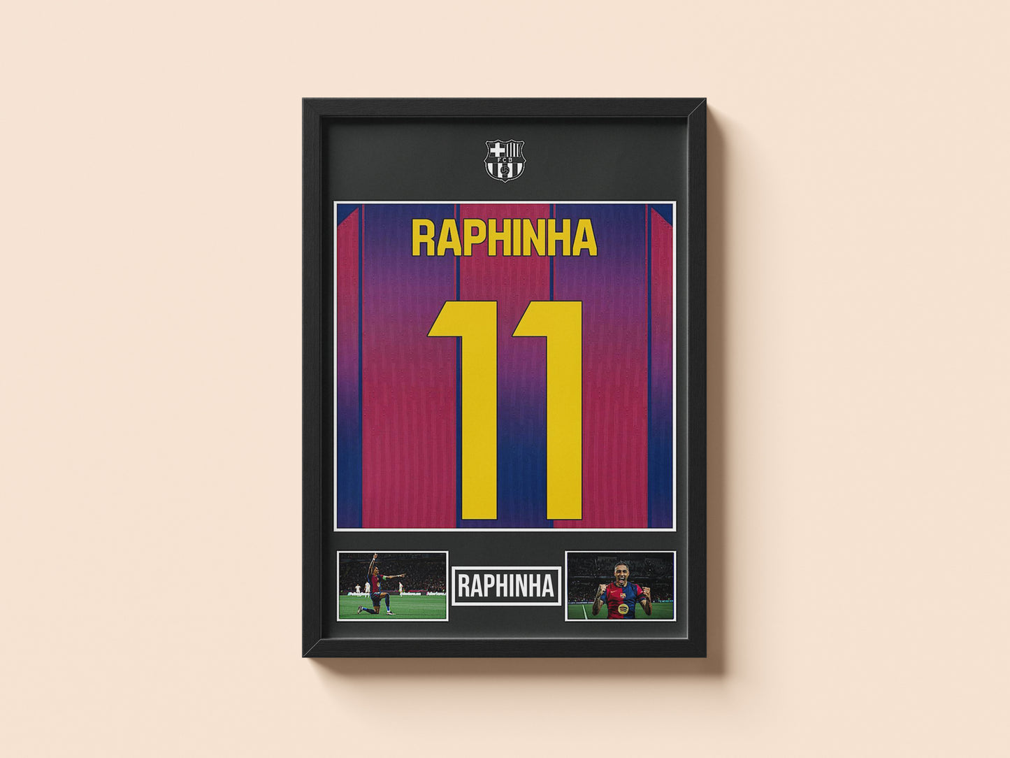 RAPHINHA BARCA SHIRT POSTER